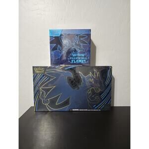 Pokémon TCG Mega Evolution Phantasmal Flames Elite Trainer Box and charizard upc